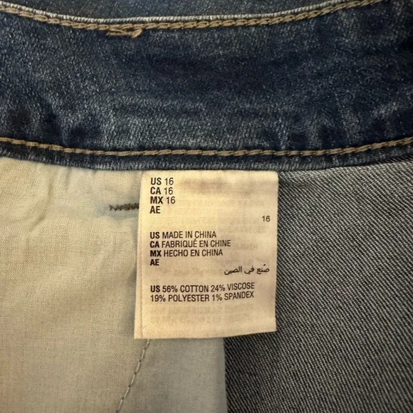 Charter Club Size 16 Solid Dark Blue Knee-Length Denim Skirt - EUC - Picture 4 of 4